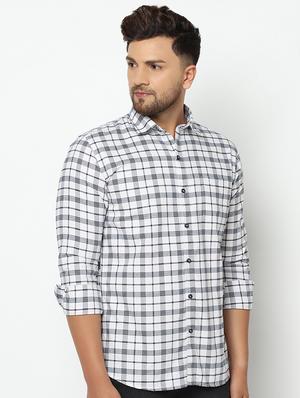 white checkered casual shirt - 17535755 - Standard Image - 2