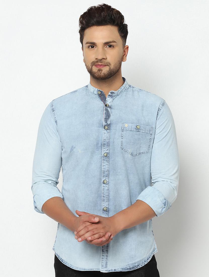 light blue faded casual shirt - 17535757 - Zoom Image - 1