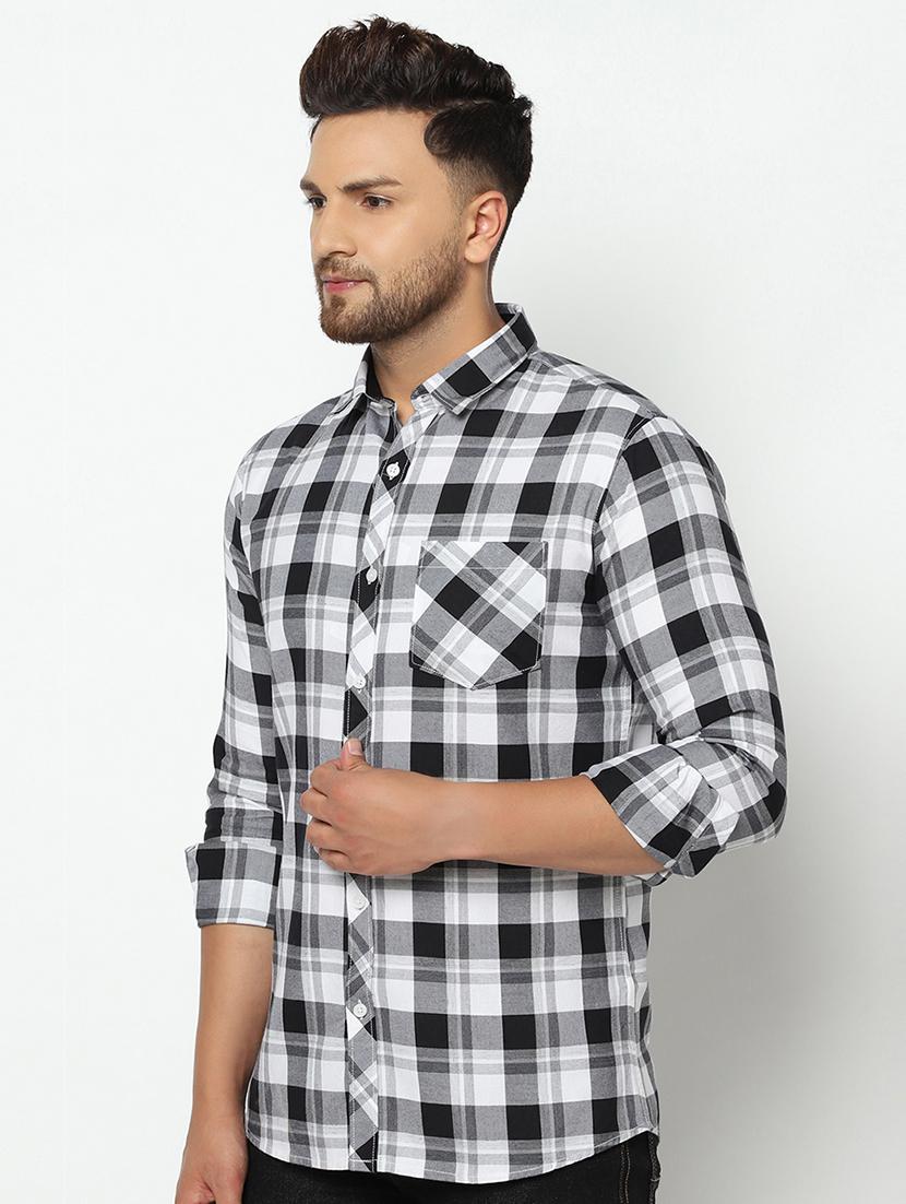 white checkered casual shirt - 17535758 - Zoom Image - 2