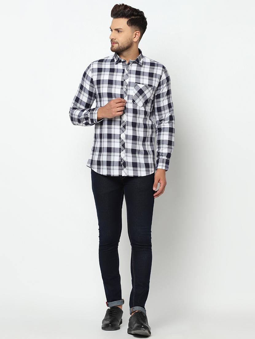 white checkered casual shirt - 17535759 - Zoom Image - 4