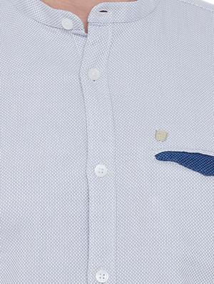 grey solid casual shirt - 17535761 - Standard Image - 5