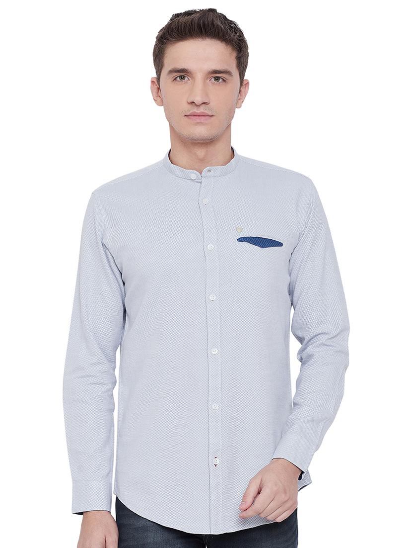 grey solid casual shirt - 17535761 - Zoom Image - 1
