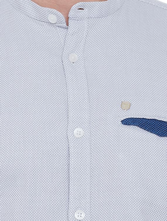 grey solid casual shirt - 17535761 - Zoom Image - 5