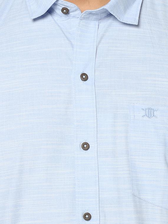 light blue printed casual shirt - 17535765 - Zoom Image - 5