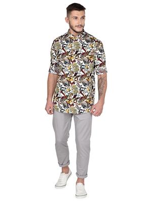 white printed casual shirt - 17535841 - Standard Image - 4
