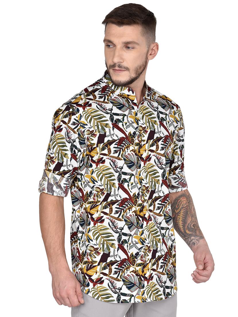 white printed casual shirt - 17535841 - Zoom Image - 2