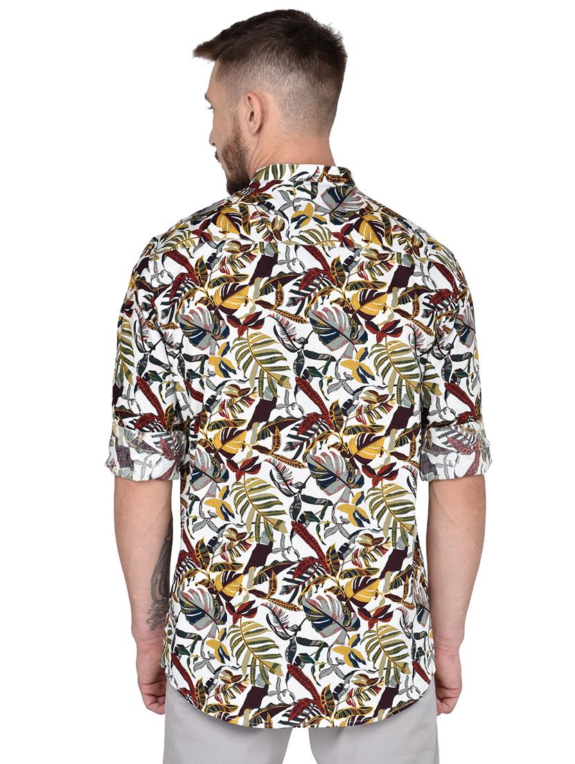 white printed casual shirt - 17535841 - Zoom Image - 3