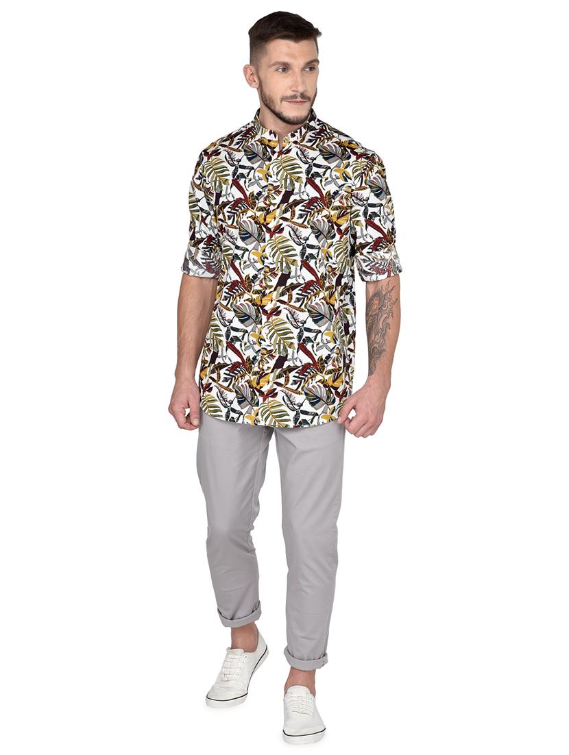 white printed casual shirt - 17535841 - Zoom Image - 4