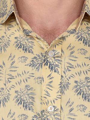 yellow printed casual shirt - 17535842 - Standard Image - 5