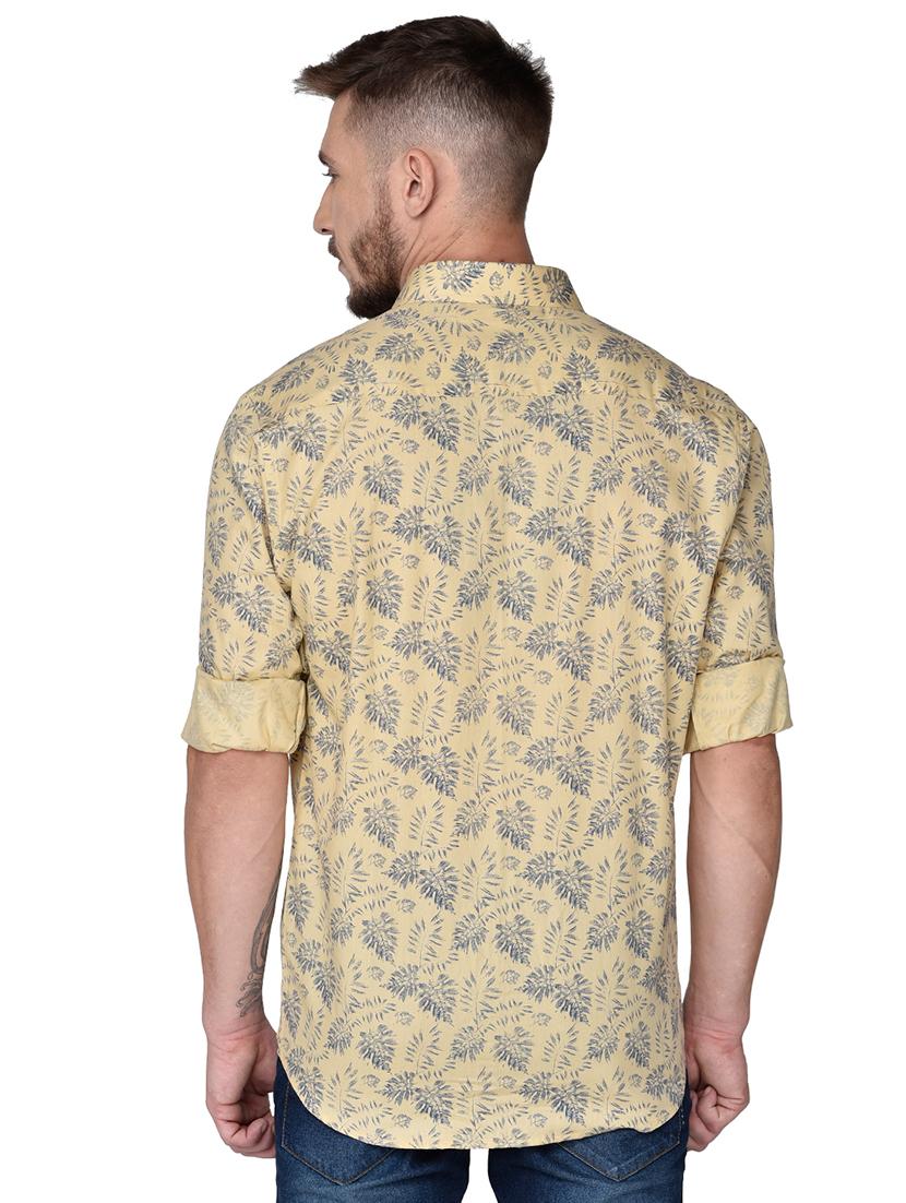 yellow printed casual shirt - 17535842 - Zoom Image - 3