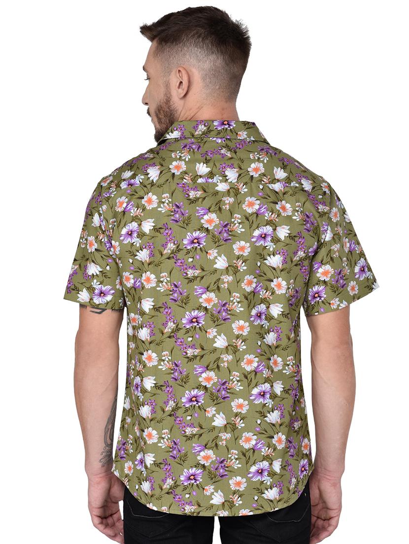 green floral print shirt - 17535843 - Zoom Image - 3