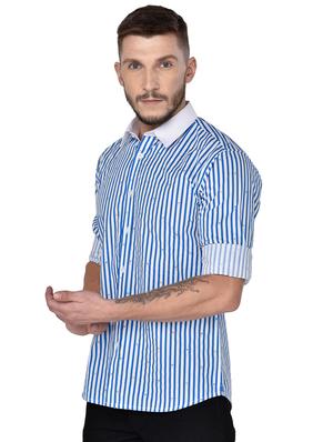 blue striped casual shirt - 17535846 - Standard Image - 2