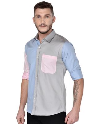 multi colorblock casual shirt - 17535847 - Standard Image - 2