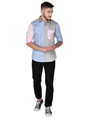 multi colorblock casual shirt - 17535847 - Standard Image - 4