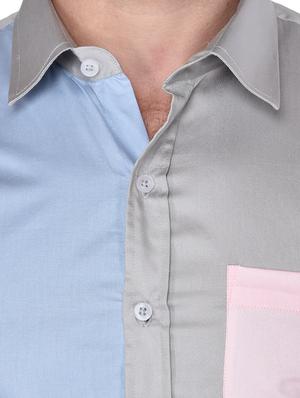 multi colorblock casual shirt - 17535847 - Standard Image - 5