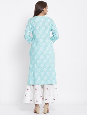 printed kurta sharara set - 17535855 - Standard Image - 3