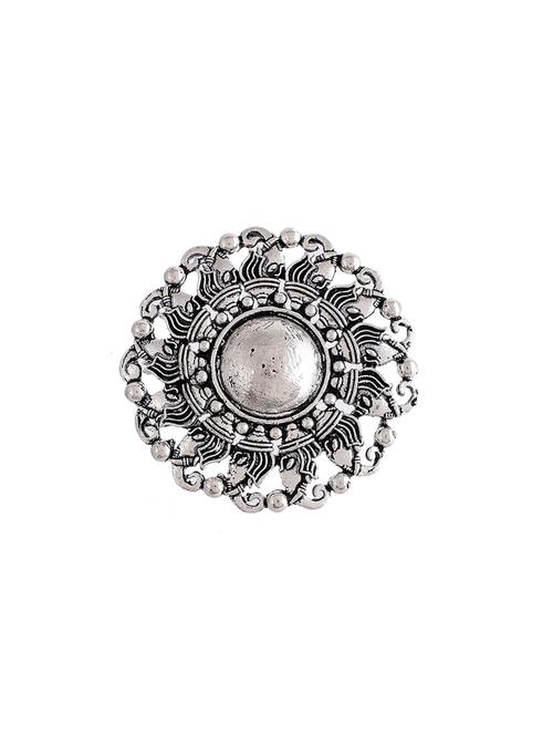 silver brass finger ring - 17535873 - Standard Image - 1