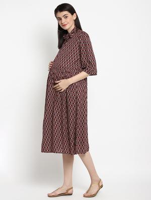 red printed maternity wear - 17535875 - Standard Image - 2