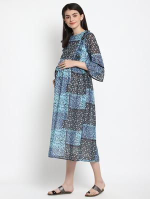 blue cotton maternity wear - 17535876 - Standard Image - 2
