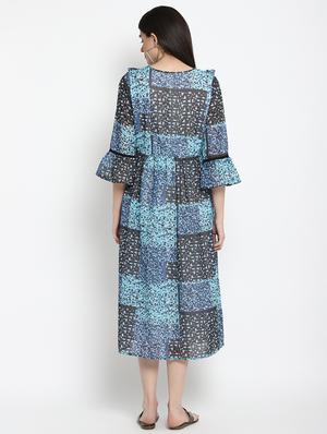 blue cotton maternity wear - 17535876 - Standard Image - 3