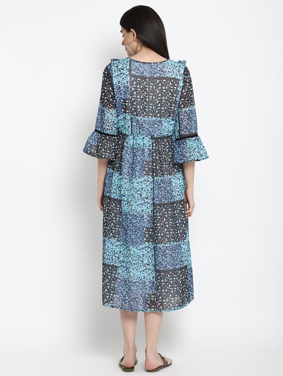 blue cotton maternity wear - 17535876 - Zoom Image - 3