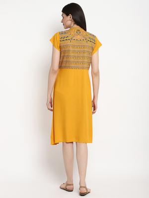 yellow viscose maternity wear - 17535878 - Standard Image - 3