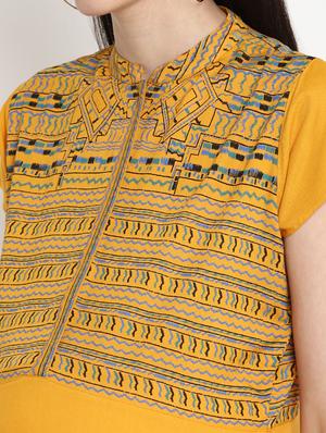 yellow viscose maternity wear - 17535878 - Standard Image - 4