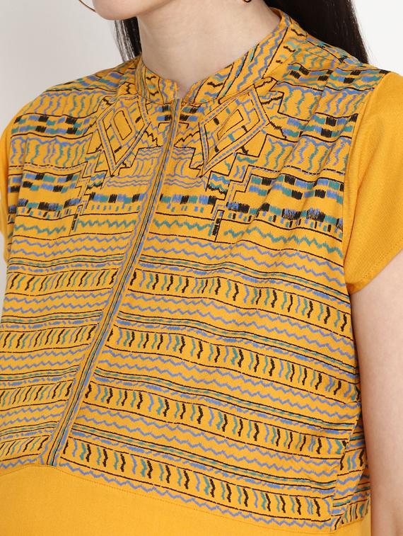 yellow viscose maternity wear - 17535878 - Zoom Image - 4