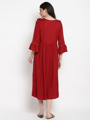 red viscose maternity wear - 17535879 - Standard Image - 3