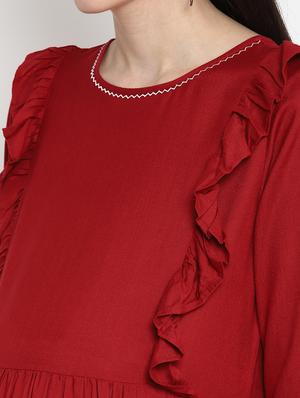 red viscose maternity wear - 17535879 - Standard Image - 4