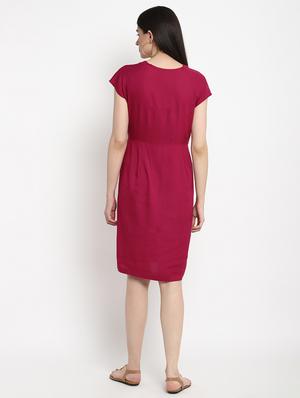 red viscose maternity wear - 17535880 - Standard Image - 3