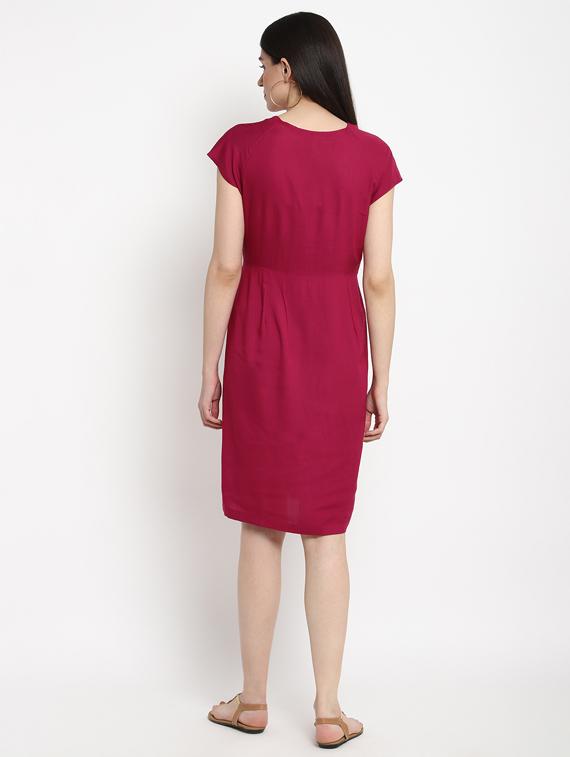 red viscose maternity wear - 17535880 - Zoom Image - 3