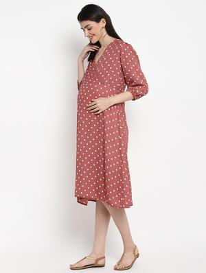 pink polyester maternity wear - 17535882 - Standard Image - 2