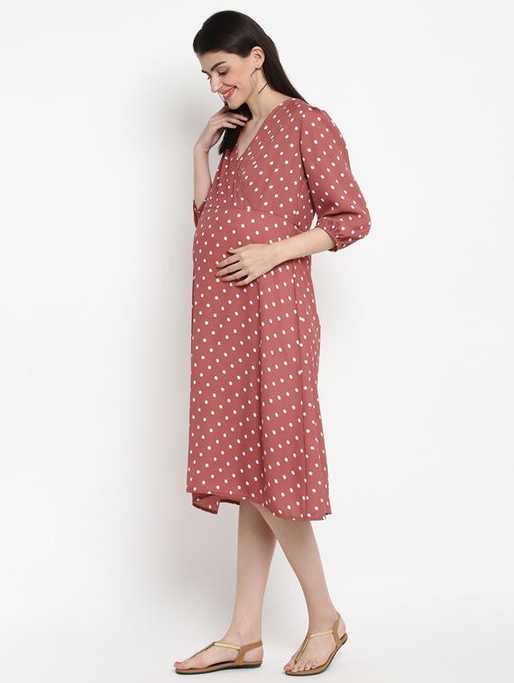 pink polyester maternity wear - 17535882 - Zoom Image - 2