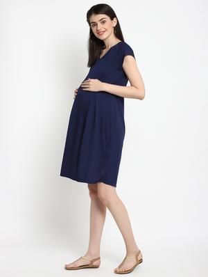 blue viscose maternity wear - 17535883 - Standard Image - 2