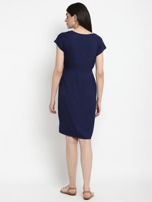 blue viscose maternity wear - 17535883 - Standard Image - 3
