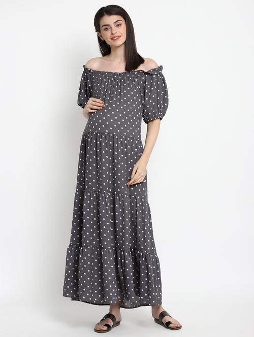 grey polyester maternity wear - 17535886 - Standard Image - 1