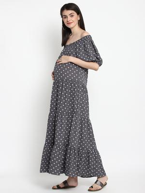 grey polyester maternity wear - 17535886 - Standard Image - 2