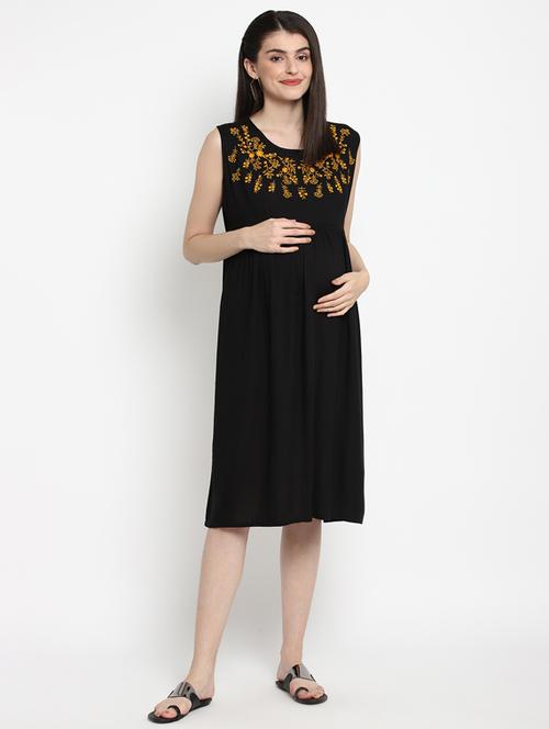 black viscose maternity wear - 17535888 - Standard Image - 1