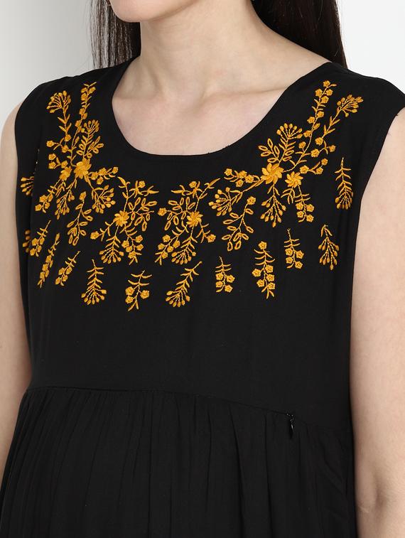 black viscose maternity wear - 17535888 - Zoom Image - 4