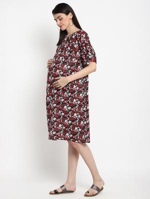 multi colored viscose maternity wear - 17535890 - Standard Image - 2