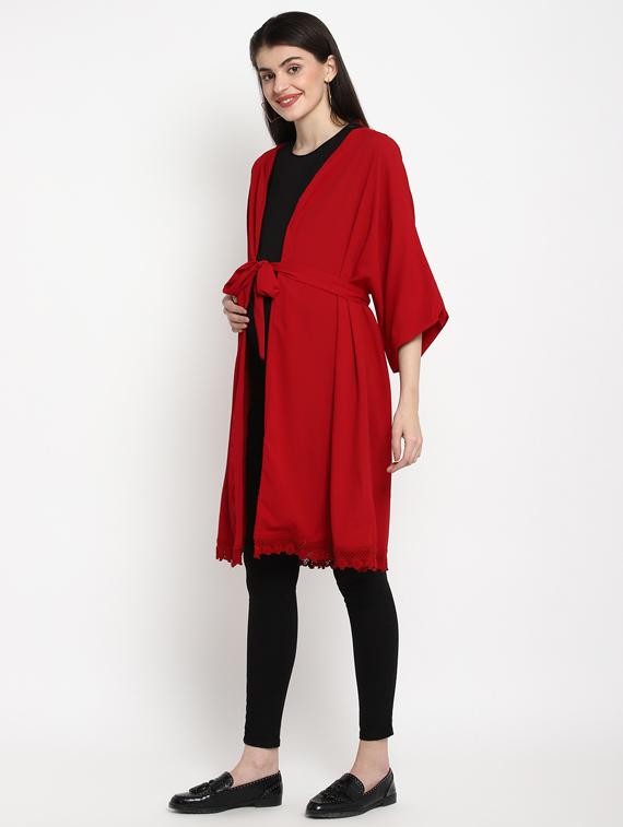 red viscose maternity wear - 17535898 - Zoom Image - 2