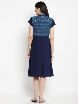 blue viscose maternity wear - 17535899 - Standard Image - 3