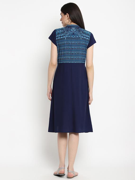blue viscose maternity wear - 17535899 - Zoom Image - 3