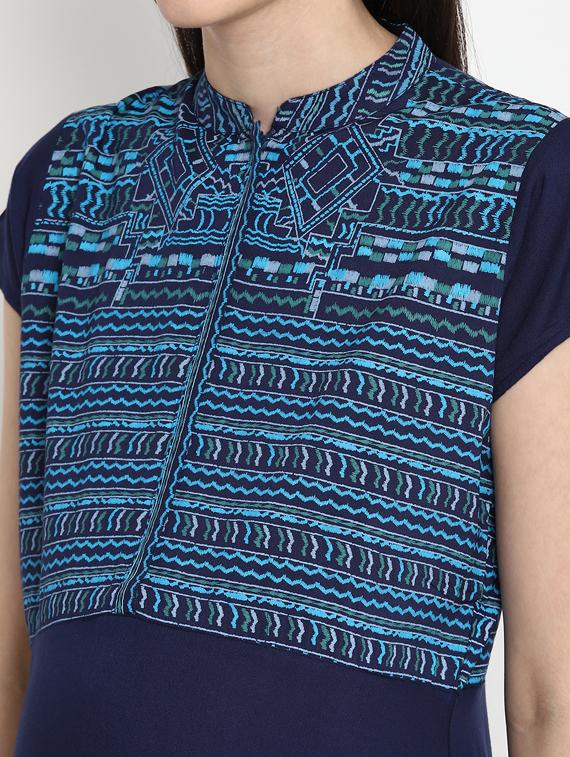 blue viscose maternity wear - 17535899 - Zoom Image - 4
