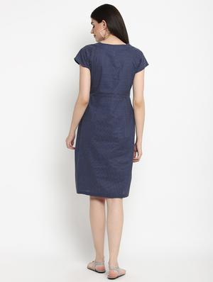 blue viscose maternity wear - 17535900 - Standard Image - 3
