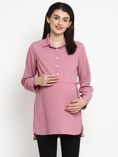 pink viscose maternity wear - 17535904 - Standard Image - 1