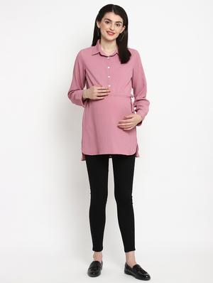 pink viscose maternity wear - 17535904 - Standard Image - 4