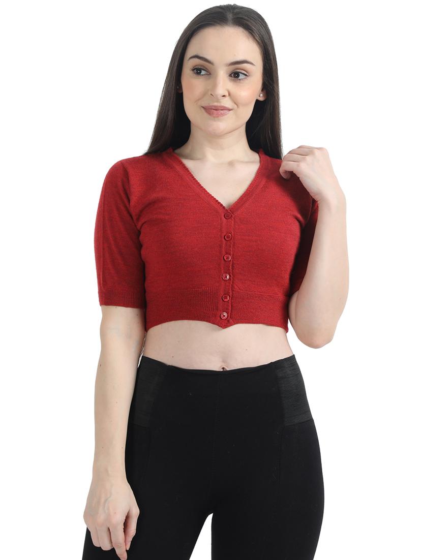v-neck cropped cardigan - 17535916 - Zoom Image - 1