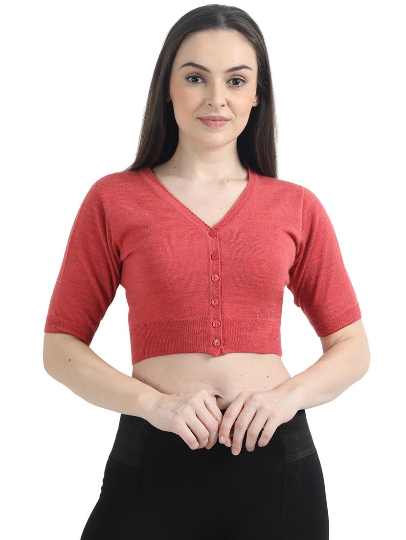 v-neck cropped cardigan - 17535917 - Zoom Image - 1